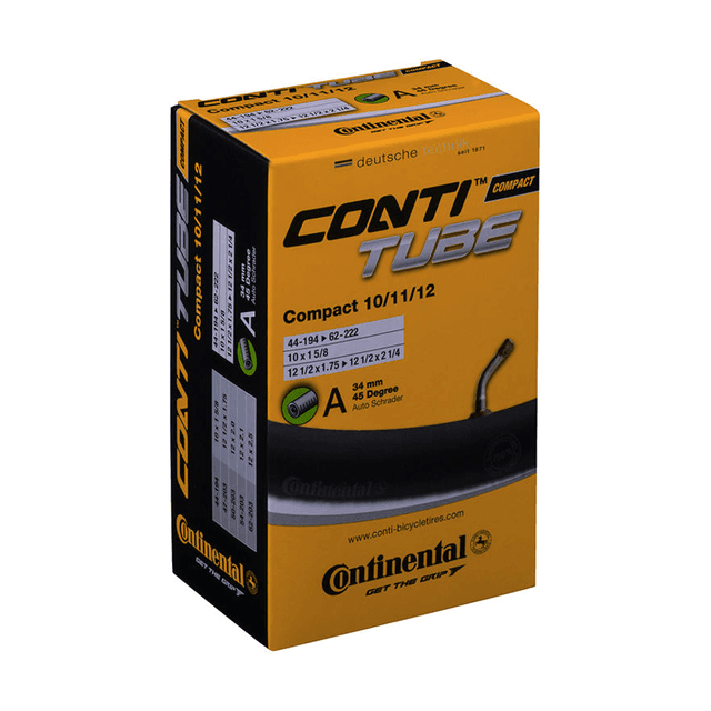 CONTINENTAL Compact Tube 10/11/12 x 1,7 - 2,4 (44-62x194-222) Schrader 34 mm