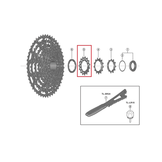 Shimano Tannhjul 15T CS-LG600