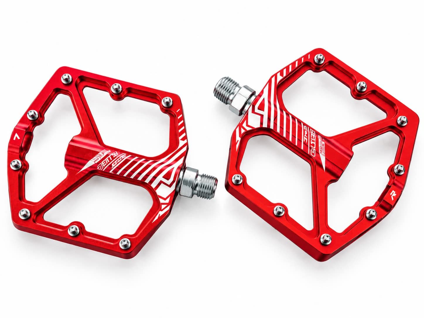 Enlee Aluminium Pedals Red