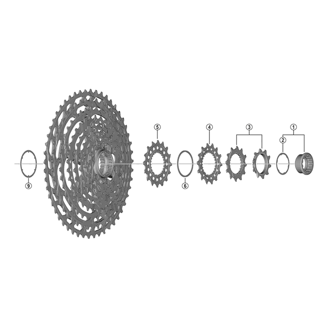 Shimano Sprocket Wheel 10TB/12TD 12Spd CS-M9100
